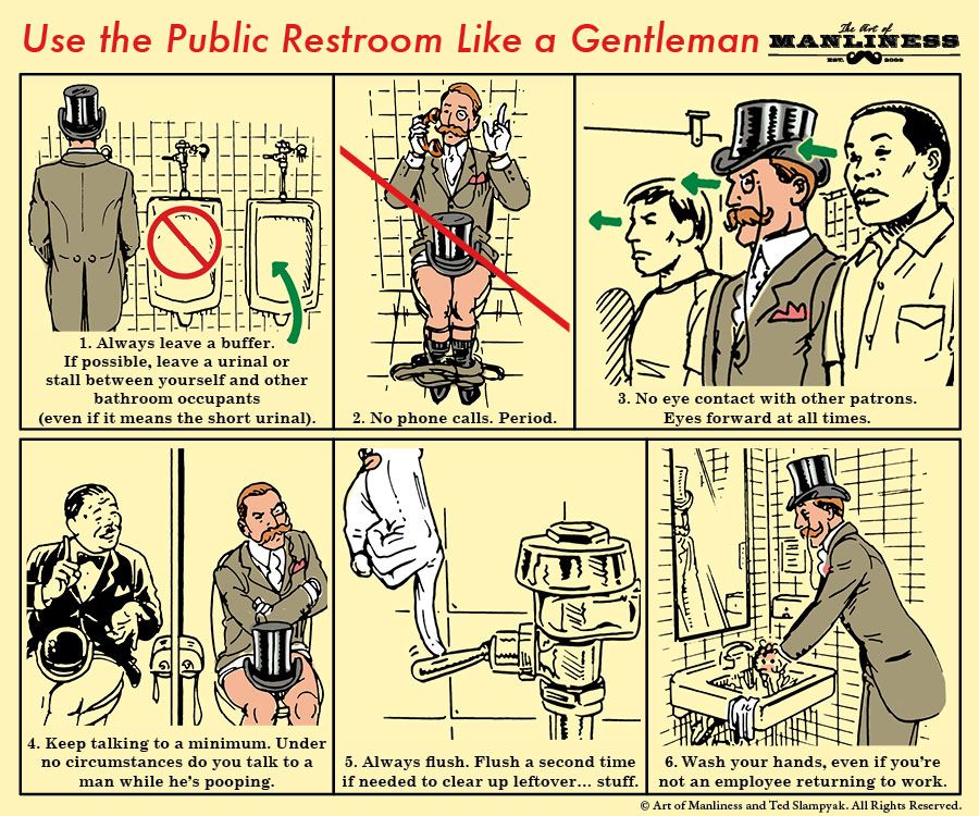 Art Of Manliness On Twitter How To Use The Public Restroom Like