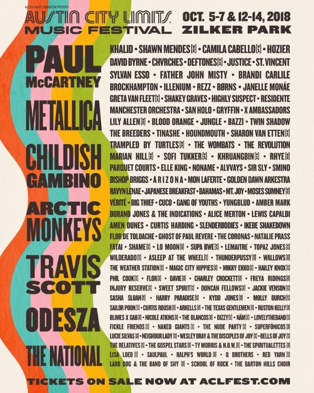 ArcticMonkeys's tweet photo. Delighted to announce that we are performing at @aclfestival this October. Tickets available from https://t.co/BXe1EXVD9F #ACLFest https://t.co/ESjrZqcgA7
