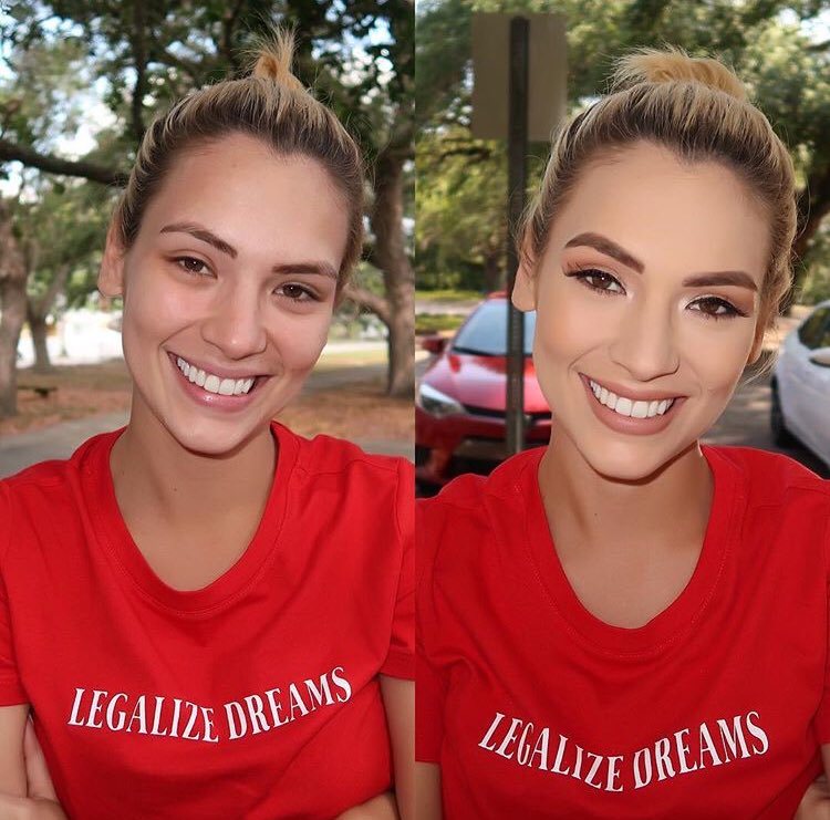 Natural y maquillaje de las dos maneras se la ve linda ❤️🙌🏻