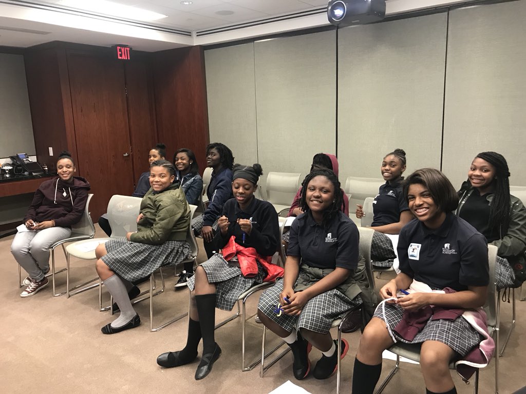 RocketDeNu's tweet photo. Loved being @Kirkland_Ellis this morning with @Barrie_Creative, talking about our professions, for the Washington School for Girls career fair. These young ladies are  our future leaders. #CSR https://t.co/kuF96PTSDi