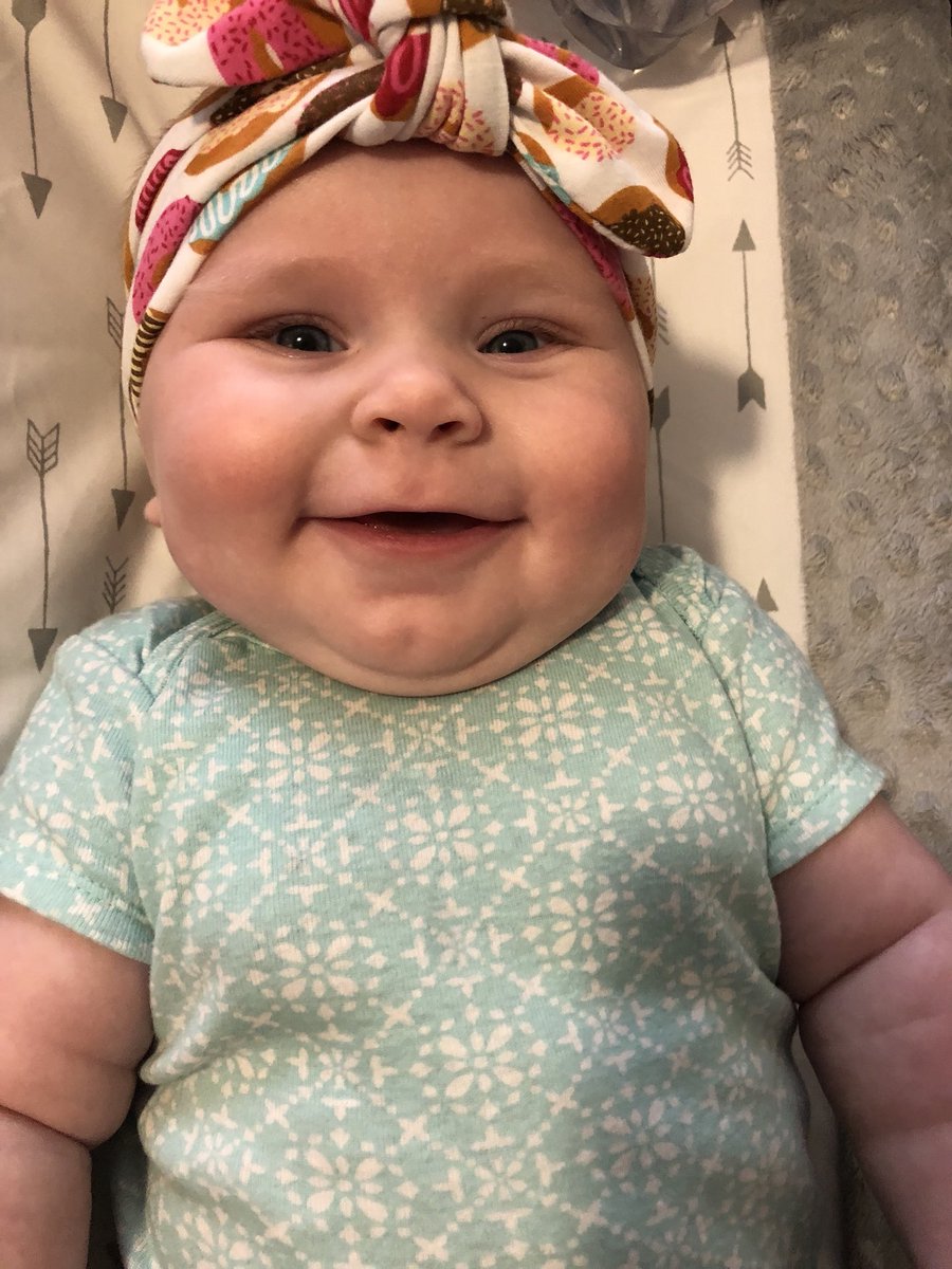delaneyhamel's tweet photo. Ever wondered what a donut patterned headband looked like on a super cute baby? 🍩💜 https://t.co/EAJFdf16wv