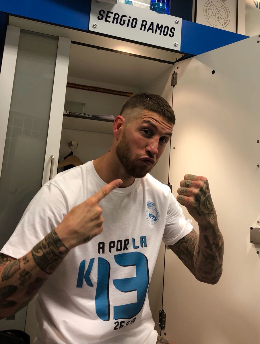 SergioRamos's tweet photo. Hemos hecho historia.
Ahora queremos ser leyenda.
We wrote history again.
Now we want to become legends.
#APorLa13 #HalaMadrid https://t.co/LbakCmBwTp