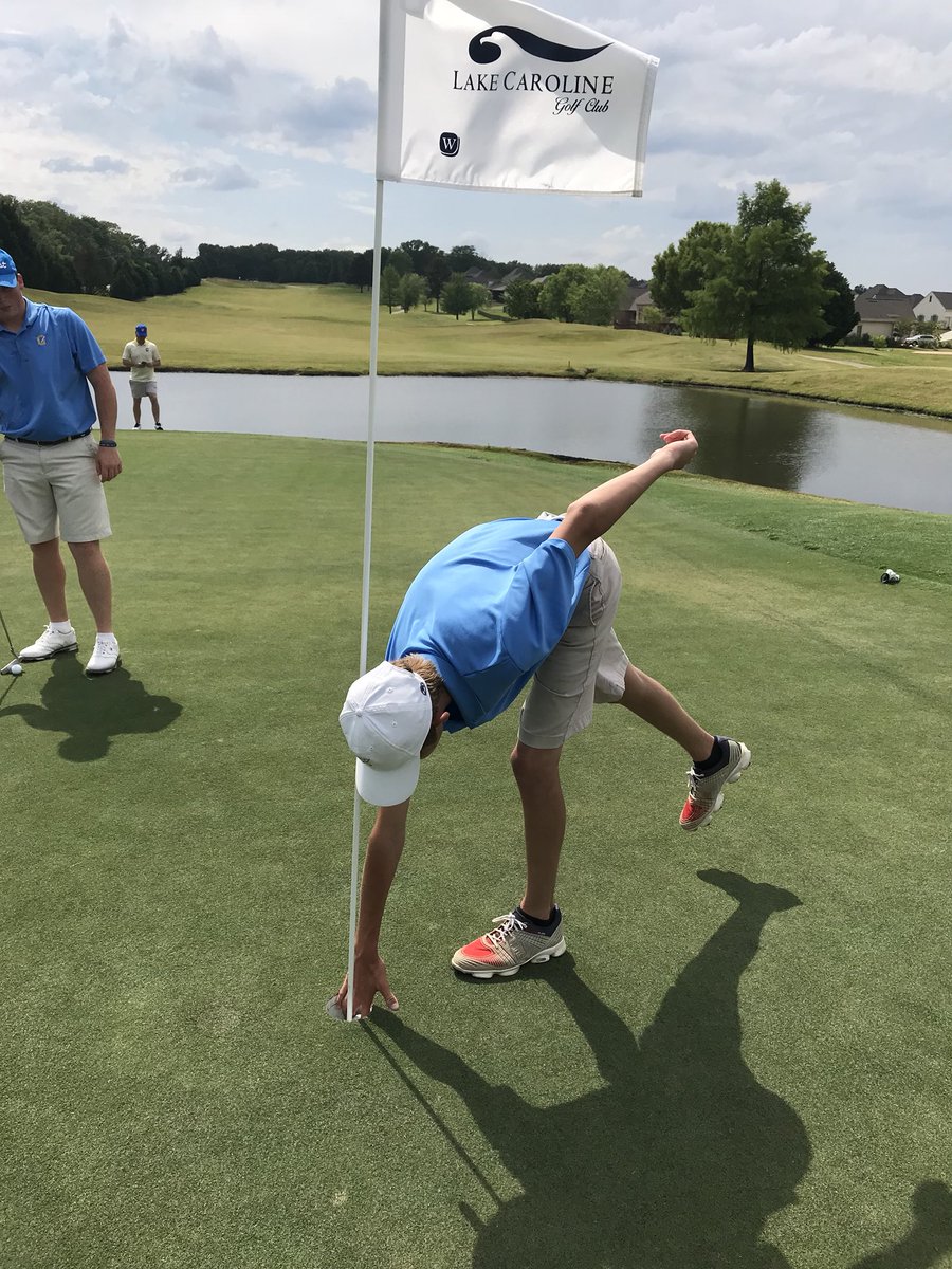 Hole out eagle for Taylor Durham on the par 5 15 during today’s practice round.