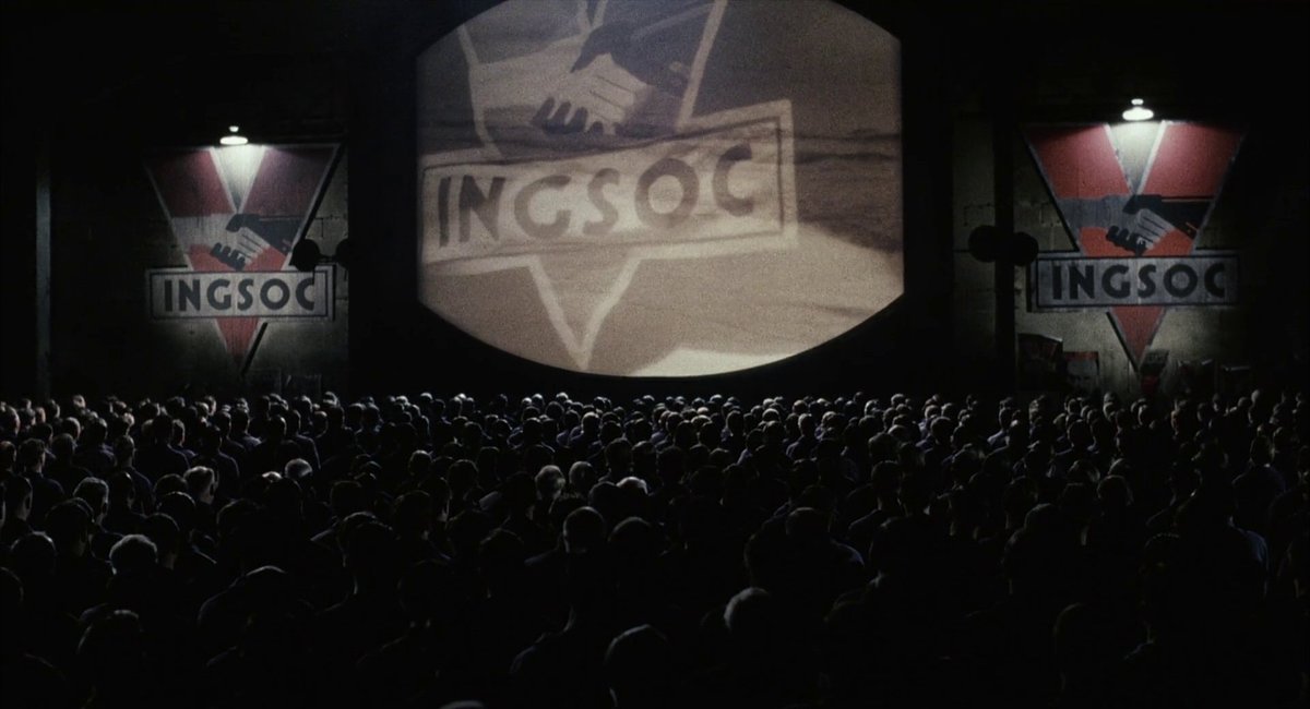 Let& #39;s take a moment to appreciate the bleak beauty of the film adaptation of George Orwell& #39;s 1984 (1984). Starring the great John Hurt (1940-2017). Director - Michael Radford Cinematography - Roger Deakins   #filmmaking   #filmmakers   #oneshot