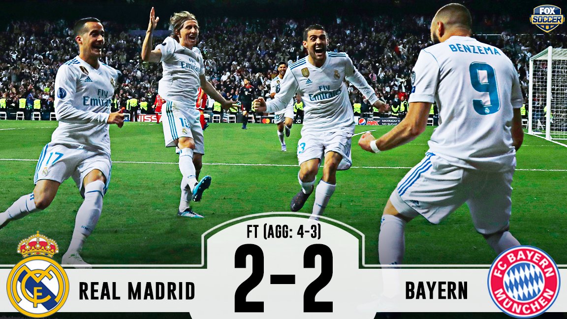 IT'S OVER! Real Madrid are in the final for the 3rd straight year!

Benzema's braze and Ulreich's howler decide another epic Champions League tie between these great rivals.