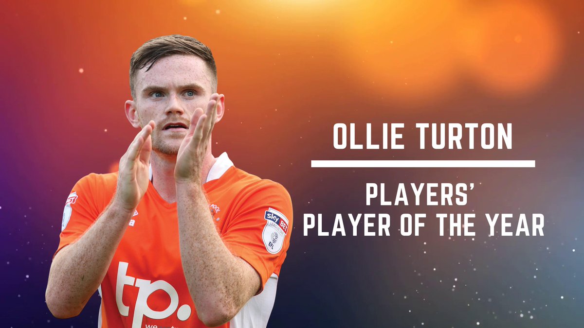 BlackpoolFC's tweet photo. π Players' Player of the Year goes to Ollie Turton. https://t.co/yOcS2Obtc8