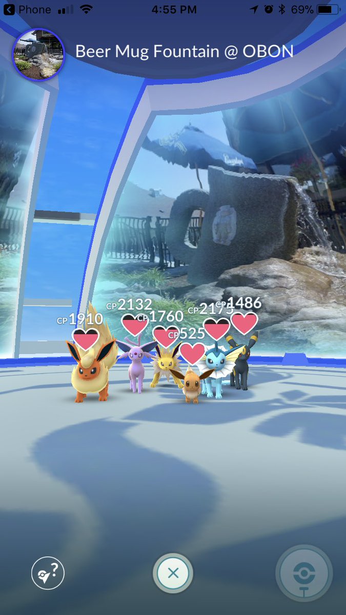 GetMystical's tweet image. So excited to see this happen! The all Eevee #ThemeGym! I added the Umbreon 4th. The unevolved Eevee was the last one. #TeamMystic #PokemonGo