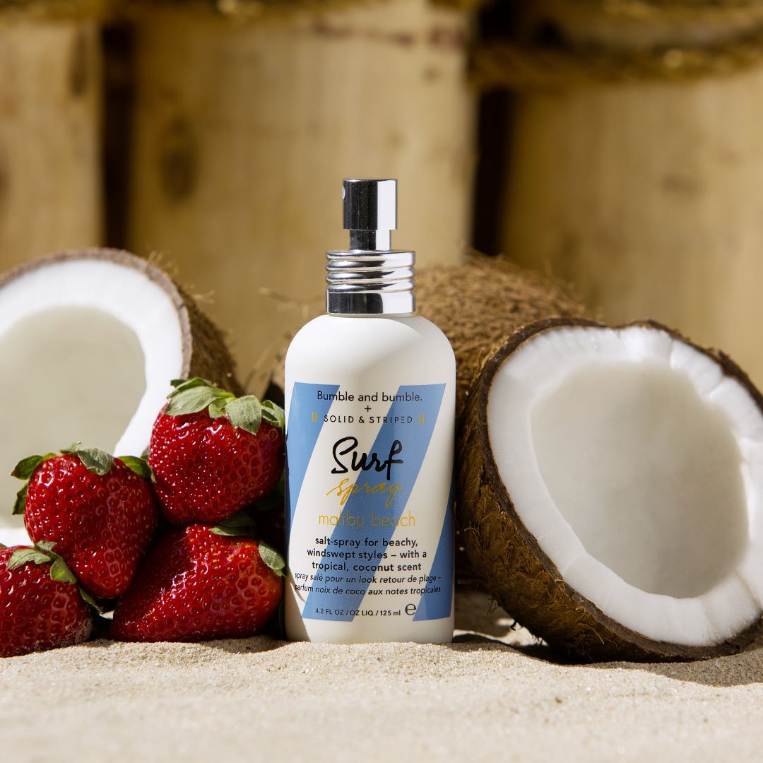 bumbleandbumble's tweet photo. Malibu Beach: a lush-yet-laidback scent that will have you California dreaming. Same iconic Surf Spray. New fragrance. #BbSurf https://t.co/L5qScNy45Y https://t.co/uY0Wcq1V1C