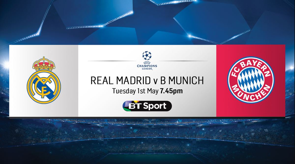 JosephHolt1849's tweet photo. Happy 1st of May! Enjoy the #RealMadridBayern game this evening from 7.45pm at our @BTSportBars: https://t.co/AgySQpHY0T with our new May drink offers! 🍻 https://t.co/iMqquovVTy