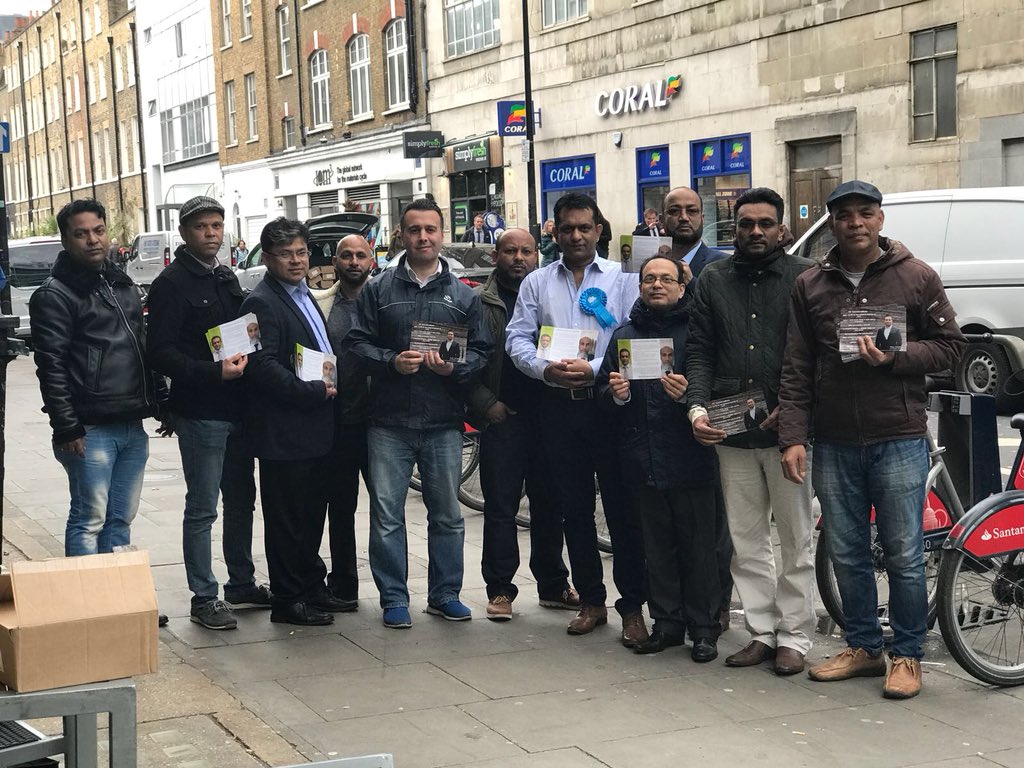 CamdenTories's tweet photo. Bloomsbury Conservative team Shahin Ahmed, Abdul Malique and Paul Tavares our campaigning for a Cleaner Greener Safer Camden. https://t.co/HGBs8J0BCF