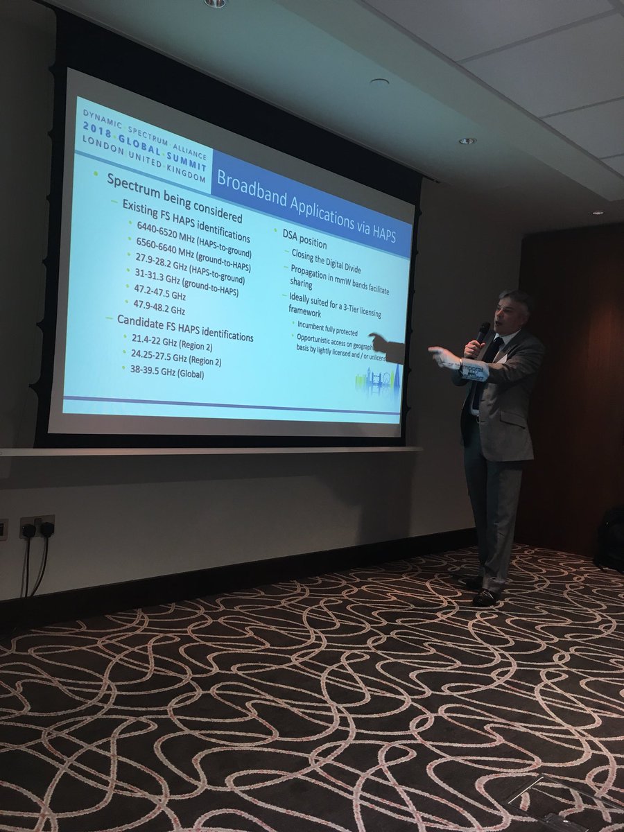 AccessAlerts's tweet image. There’s opportunity to look at #dynamicspectrum access as a management tool. #DSA18GS