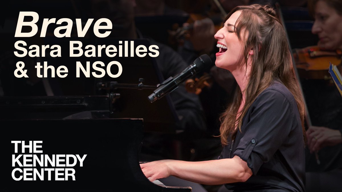 NatSymphonyDC's tweet photo. Today on @kencen's Digital Stage: @SaraBareilles &amp; Artistic Advisor @BenFolds join us for a one-of-a-kind #NSODeclassified performance of "Brave" arranged by @LacketyLac. 

WATCH: https://t.co/pqOFt8fs9X https://t.co/nwXSl8m5mE