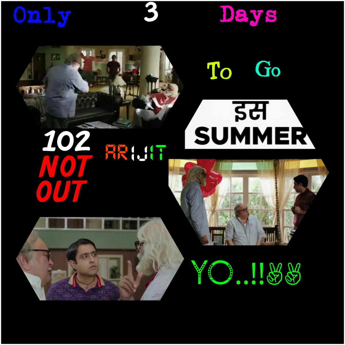Arijit30021470's tweet photo. In #102NotOut u will get 2 see the mind blowing performance of this trio @SrBachchan Sir,@chintskap ji & @JimitTrivedi06 ji Yo.✌
#3DaysTo102NotOut
#AllIndiaABEFMeet
@SrBachchan @chintskap @JimitTrivedi06 @umeshkshukla @SonyPicsIndia @sureshjumani
@jaspreet5678 @ashokmistry4545 https://t.co/oKj1HsYXg4