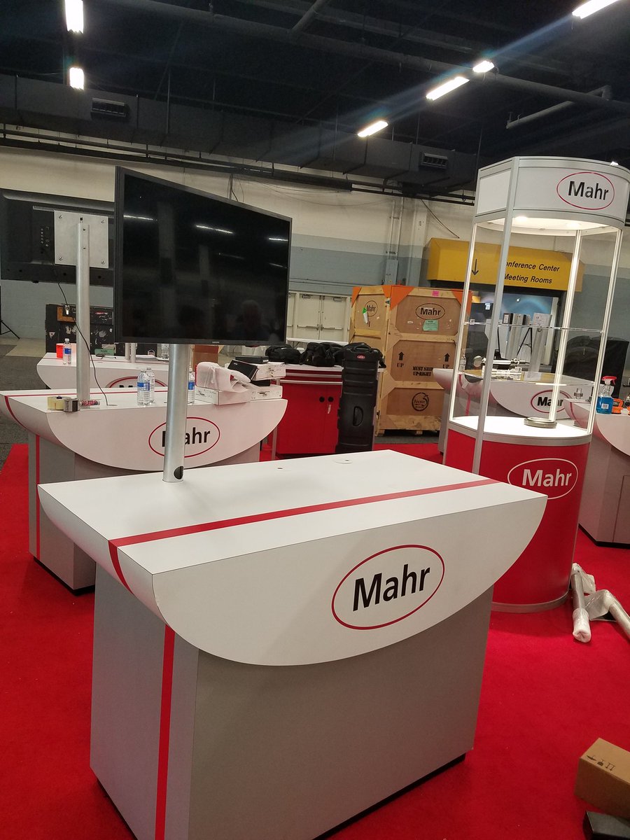 MahrChacon's tweet photo. Setting up at MSI Metrology Solutions Expo! Come see us at booth ISD-3 tomorrow! @MahrExactly https://t.co/C6GFqWIM6c