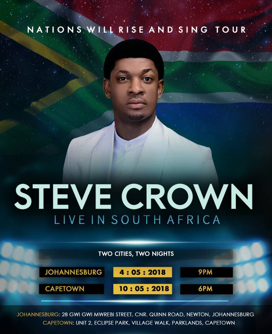 SteveCrownmusic's tweet image. Get Ready SOUTH AFRICA 🇿🇦
#NATIONSWILLRISEANDSING TOUR.