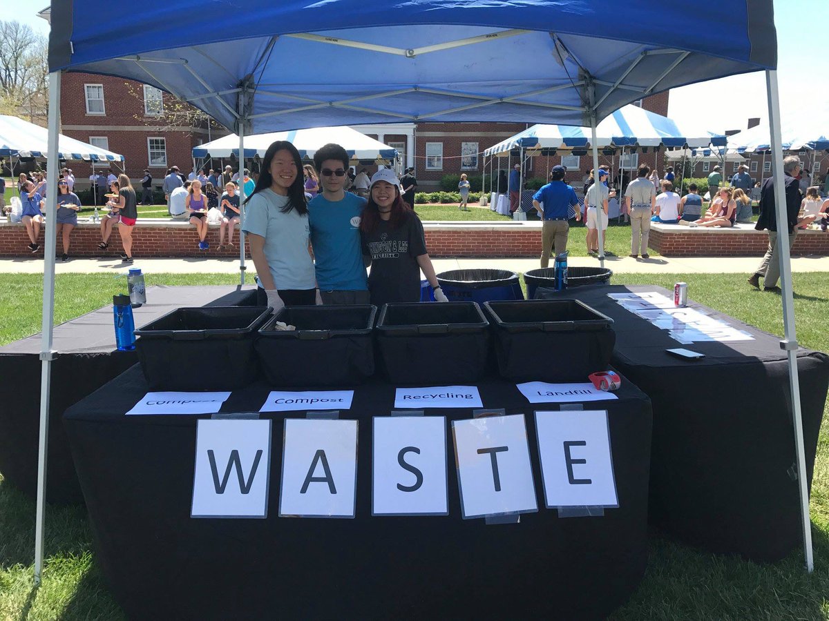 wlu_green's tweet photo. This is what the alumni weekend lunches look like in our compost system. Thank you to everyone who volunteered to sort the waste from this event and helped keep our landfill trash to only 3 bags for the whole weekend! @WLUalum #wluAW https://t.co/P91aGlgEQv