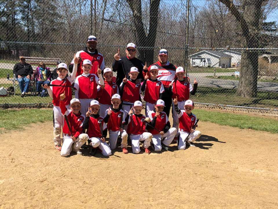 The 8U-Roberts baseball team won the Vandercook Lake Spring Thaw.  They lost the 1st game to the 8U Adrian Dirtbags 14-2.  Then came back and beat the 8U Quarry Dogs 16-5, the 8U Northville Broncos 10-6, and then beat the 8U Adrian Dirtbags in the championship game 18-13.