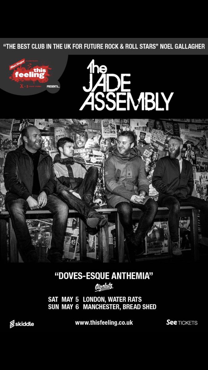 TheJadeAssembly's tweet photo. **ANNOUNCEMENT**

Absolutely made up that our new single ‘Nothing Changes’ has been chosen as @This_Feeling TRACK OF THE WEEK on @RadioX 
Tune into the @gordonsmart show tomorrow from 9pm! 
#Jadearmy #NothingChanges #TrackOfTheWeek https://t.co/wiYvf2WltA