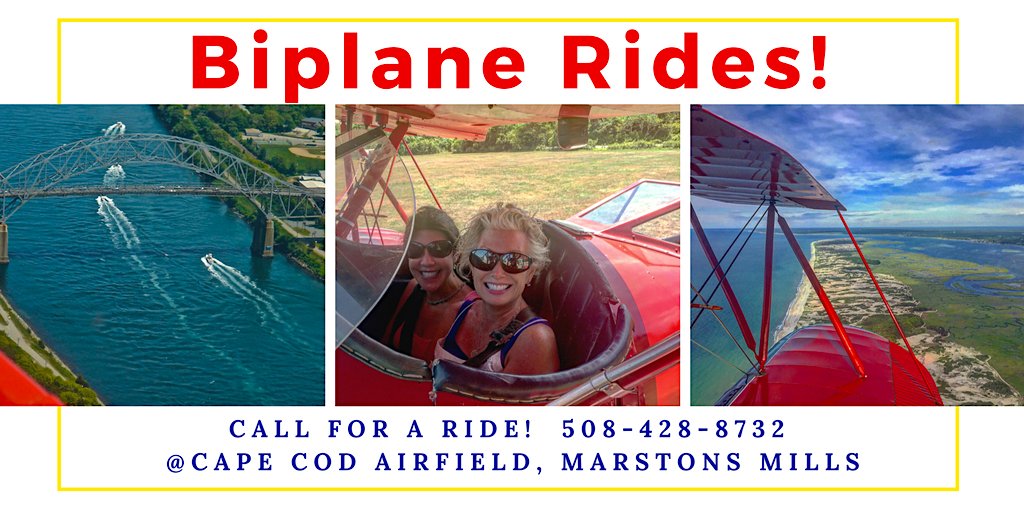 CapeCodAirfield's tweet photo. It's May and we are flying! Call us to book a ride, we are right in the Mills!
#biplanerides #planerides #capecod #airplanerides #capecodairfield #thingstodoincapecod #capecodvacation #wacobiplane #capecodtravel https://t.co/Q2AVBtkbP8