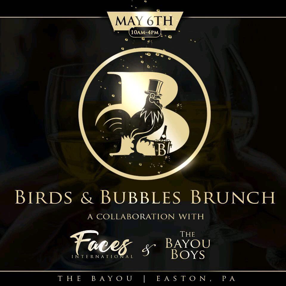 FacesInt's tweet photo. I heard someone say they want some Chicken & Champagne!!!! No more #TheFirstFridaySocial, but we got this #BirdsNBubblesBrunch on Sunday May 6th with @DatBayou in Easton! https://t.co/ATgnjTp78K