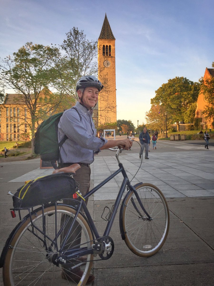 SustainCornell's tweet photo. . @Cornell VP of Facilities &amp; Campus Services Rick Burgess bikes to work - now it's your turn!  Join @CornellMotion Friday May 18th for 🚲 Bike to Work Day.  Get your bike out of winter retirement today.  FB event for more: https://t.co/HVLE2at0bv https://t.co/6noAQFgYh2