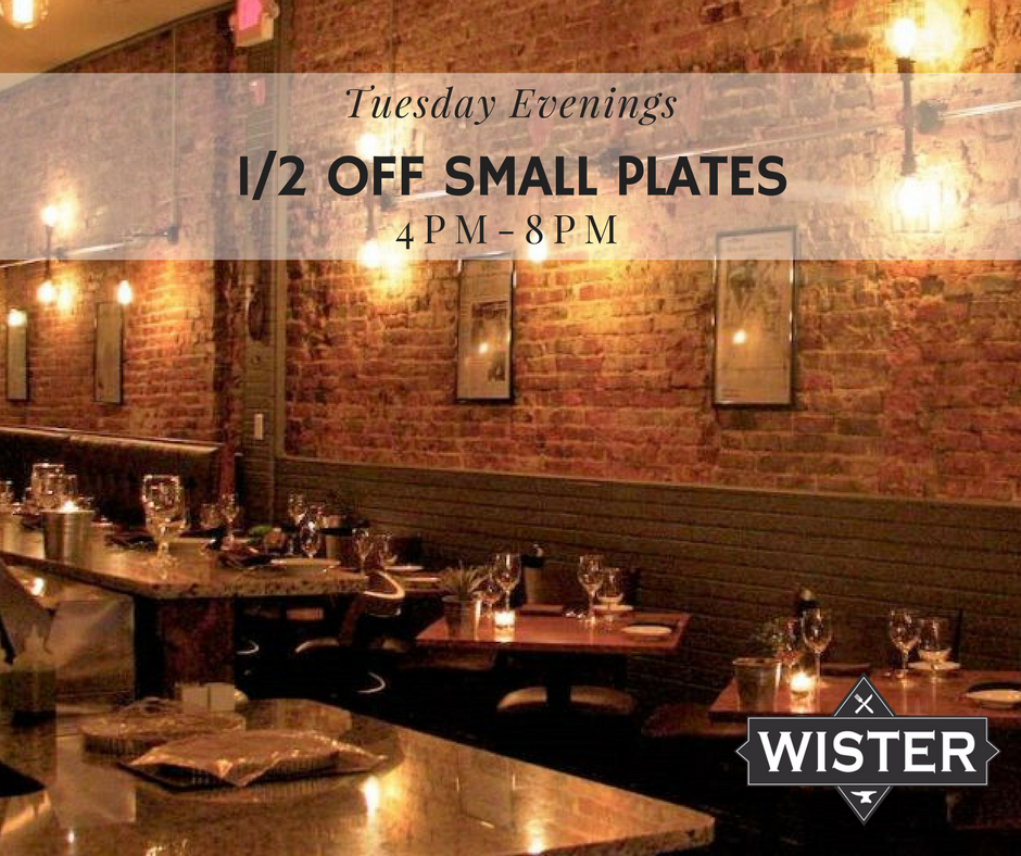 WisterBYOB's tweet photo. #WisterBYOB wants to brighten your Tuesday.. Between 4PM and 8PM, small plates will be available for half price.

Enjoy dinner for one or spend the evening with the family!
 
For reservations &amp; menus, visit: https://t.co/dr5xHkhq0d https://t.co/pR1lLzodNS