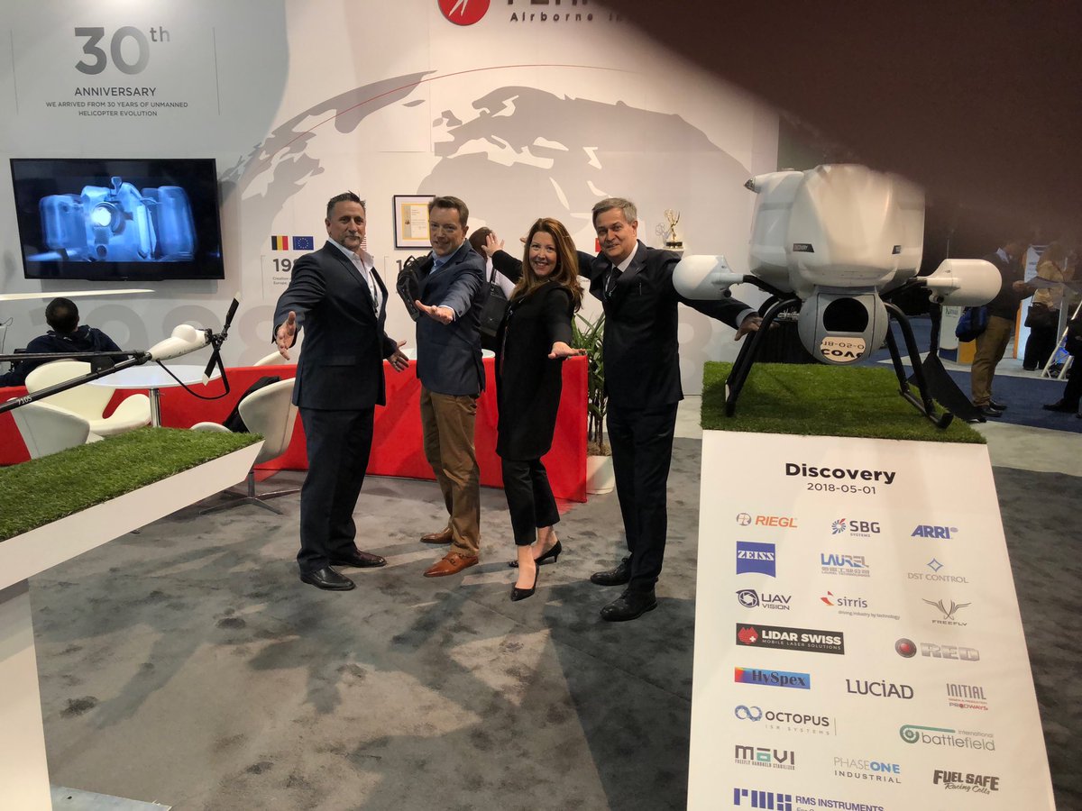 KatyGlynnBZD's tweet photo. Sailing with Flying-Cam at #AUVSI #EXPONENTIAL: #Trident Group’s Tom Rothrauff, #UMS David Willems and #FlyingCam founder, Emmanuel Previnaire
#JetLease #Unmanned https://t.co/q7xoEN9oGC