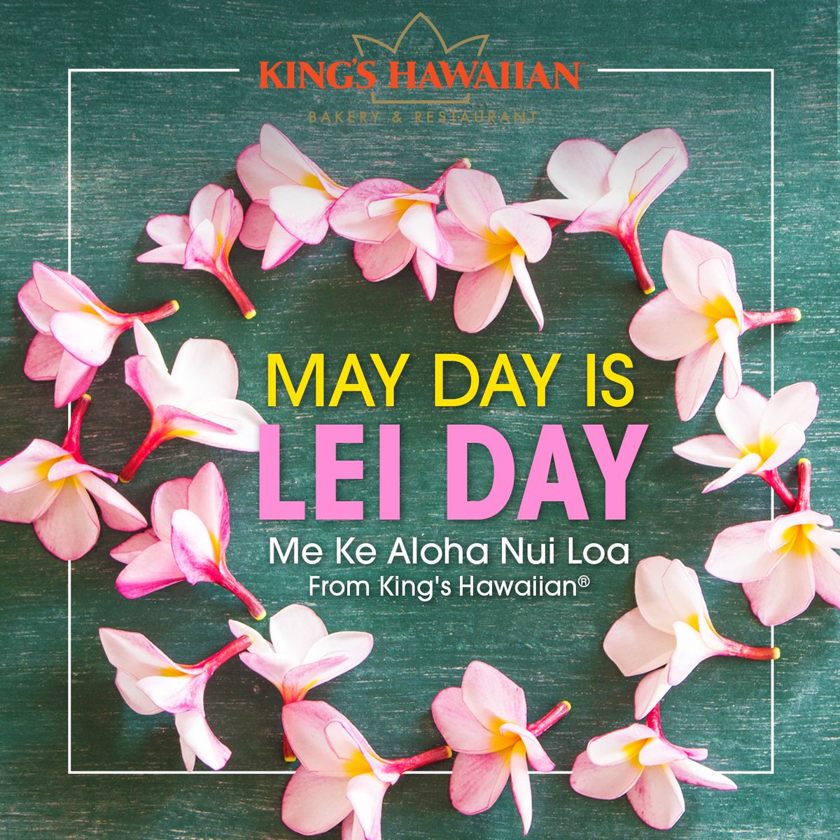 KH_bakery's tweet photo. May Day is Lei Day in Hawaii 🎶🌺Happy Lei Day! Me ke aloha nui loa from the King's Hawaiian® Ohana 🤙
#kingshawaiian #alittlealohaeveryday #leiday #lei #happyleiday #mekealoha #torrance #california https://t.co/oyyAK6g6al