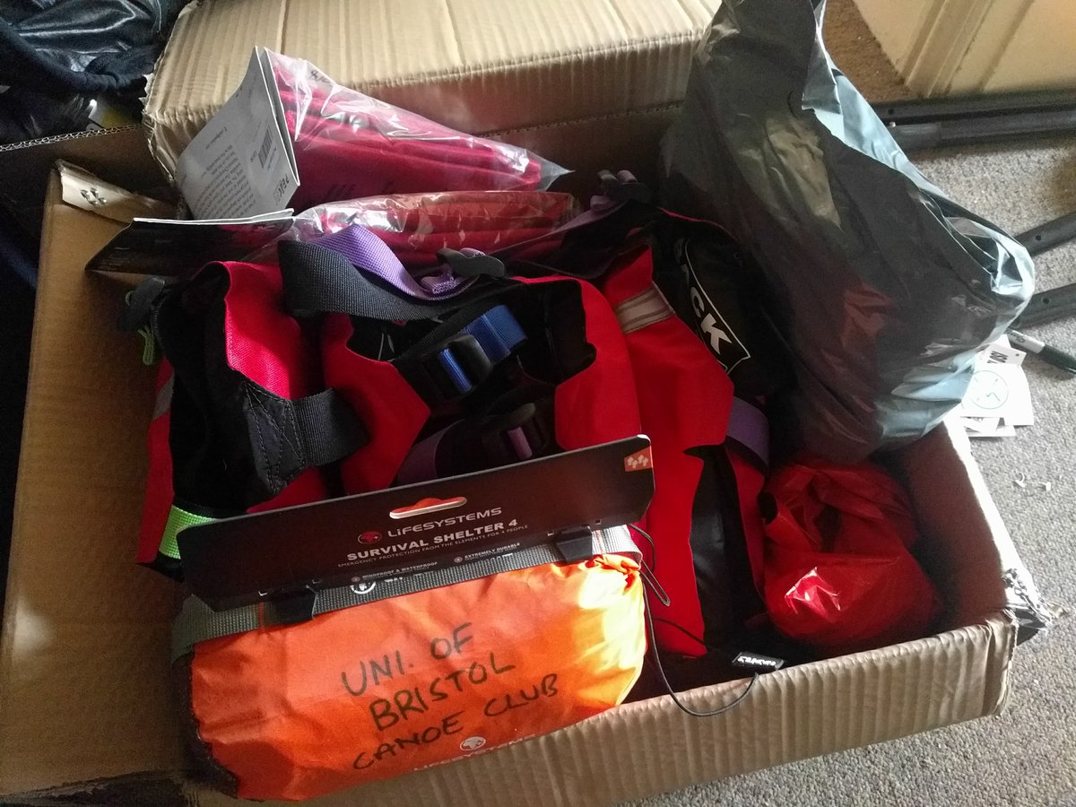 New safety kit! <a href="/CanoeKayakStore/">Canoe & Kayak Store</a> delivering the goods again! Thanks <a href="/Bristol_SU/">Bristol SU</a> for the generous group grant funding - A great scheme for groups to get involved with #safetyfirst
