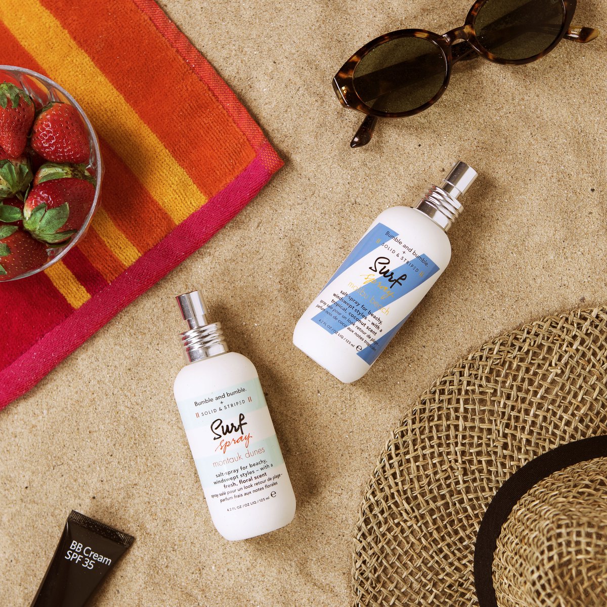 bumbleandbumble's tweet photo. Our new Surf scents feature our iconic, salt-infused formula with limited edition scents representing beaches from coast to coast. Are you a Montauk or are you a Malibu? #BbSurf https://t.co/6fb40sYeEl https://t.co/Lq93Fd0oSB