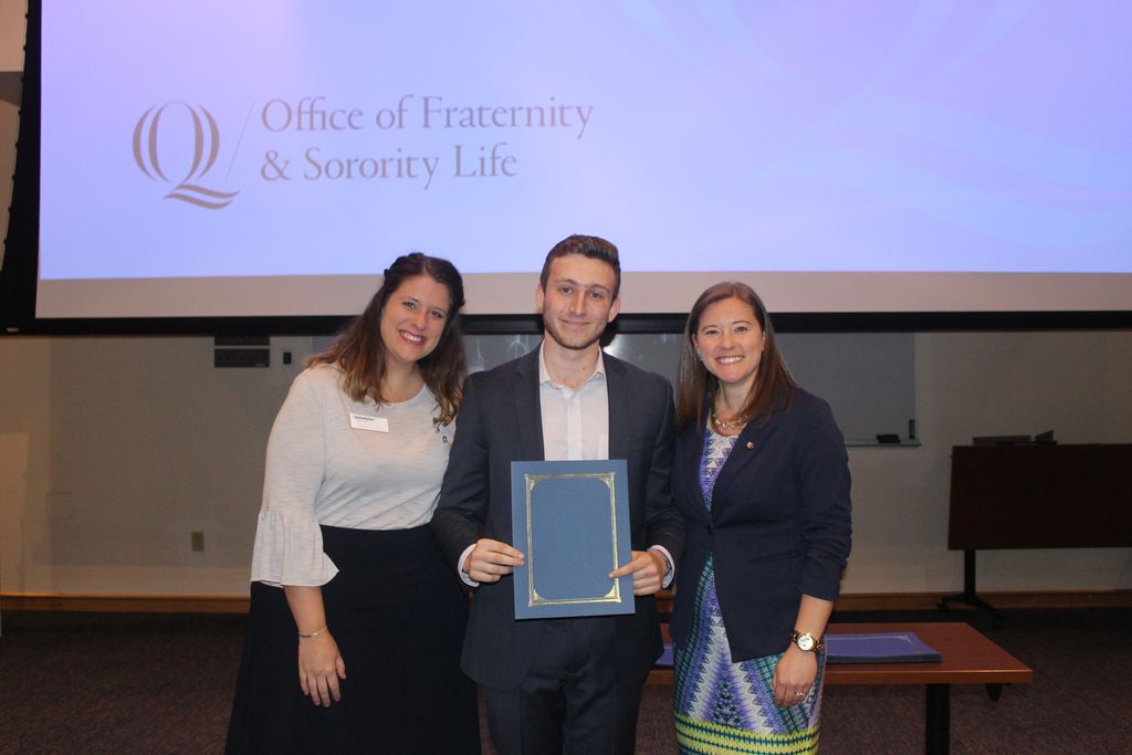 Congratulations to <a href="/quinnipiacdu/">QU Delta Upsilon</a> for receiving the Growth Award at Quinnipiac's Greek Awards ceremony! It was recognized as the most improved chapter. #BuildingBetterMen