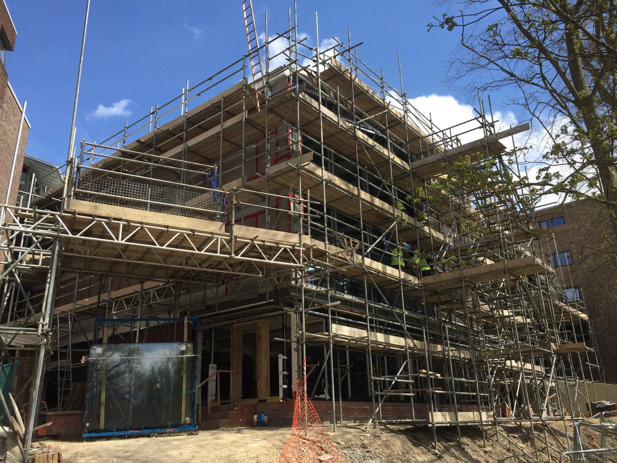 IC_Malcolm's tweet photo. @durham_uni @CollingwoodDU Gym &amp; Bayley Room extension looking good. Glazing being installed, metal stud and internal works progressing https://t.co/mGcEvggHPe