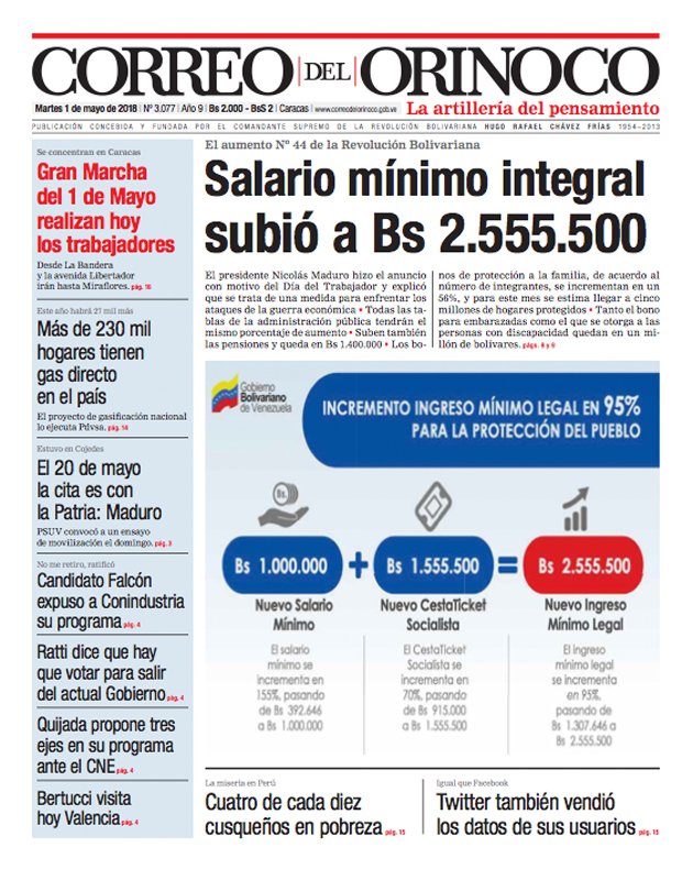 noticias24's tweet image. Estas son las portadas de los diarios nacionales y regionales de este martes - noticias24.com/venezuela/noti…