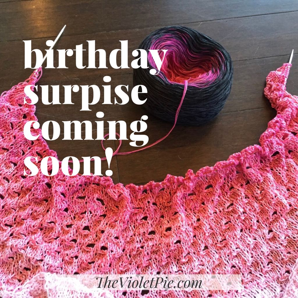 TheVioletPie's tweet image. It’s my birthday next week, which means it’s time for my free shawl pattern as a party favor to you! 

#partyfavorshawl #freepattern #shawlpattern #thevioletpie #monsooncalamity #knitting #knitter