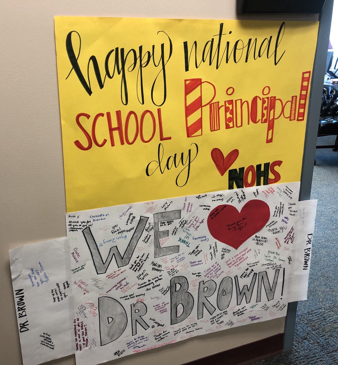 DrGStan's tweet photo. Happy National School Principal’s Day @TitansPrincipal! You’re the GOAT! 🐐   @Titanupbig @CU_Superior93 @NOHSStuCo https://t.co/dGw7VqtgxR