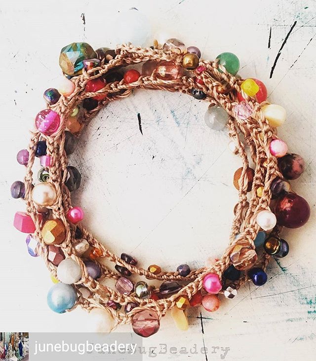 ABeadedLife's tweet photo. Regrann from @junebugbeadery -  Crochet wraps were popular at my market this weekend, time to make more! I’ll start with this one. .
.
 #junebugbeadery #handmade #armcandy #jewelrygram #wristcandy #beadedjewelryofinstagram #makeprettythings #swagoftheday #crochetwrap #beaded… https://t.co/sOqodYneuO
