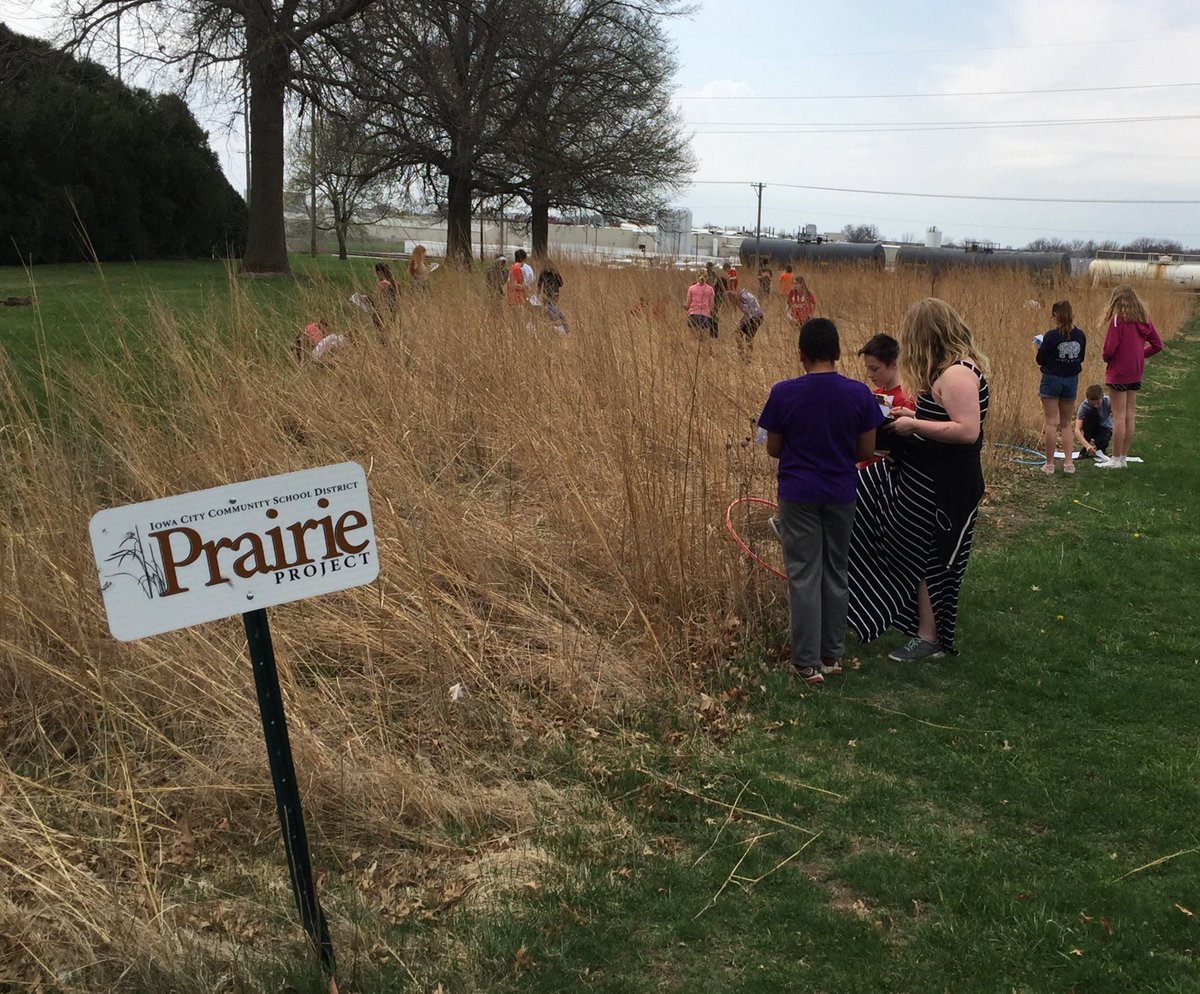 MrStimmel's tweet photo. @SouthEastJHIC students enjoying the outdoors and practicing their prairie survey skills in preparation for our Macbride field trip tomorrow https://t.co/vFWC9QxSFF