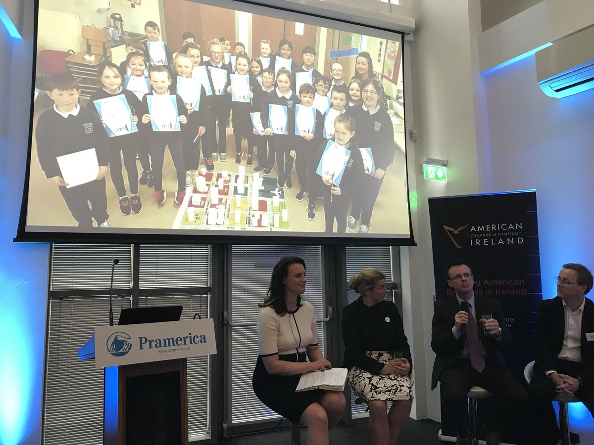 AmericanChamber's tweet photo. Pádraig Monaghan, CEO @Optum Ireland speaking about how his team is actively involved in the JAI funded project #FutureWize @ our #NorthWest Innovation Showcase in @Pramerica_Ire. #Teamovate https://t.co/gFzQ3xNtzG