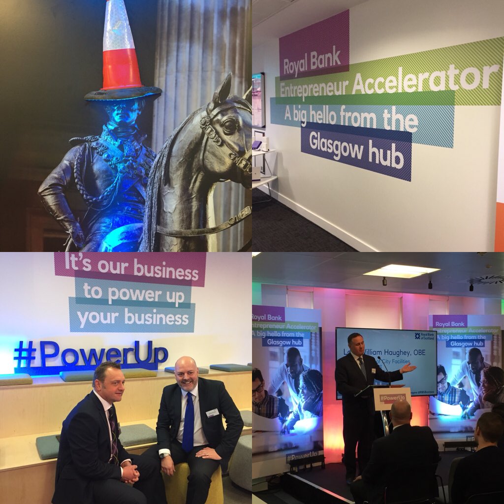 Reflecting on another amazing day at the royal bank entrepreneur accelerator Glasgow launch...it was amazing to hear from lord willie haughey,gordon Merrylees and Malcolm Buchanan &amp; see 5 amazing pitches from our entrepreneurs and bringing our glasgow ecosystem together #powerup