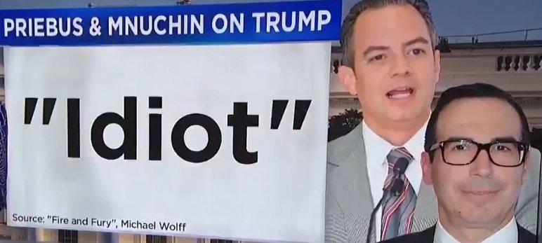 The only thing Trump's WH has ever agreed on.Trump's dangerously unfit. Kelly said he's an idiot. Tillerson said he's a fucking moron. Gary Cohn said he's dumb as shit. McMaster said he's a dope. Priebus & Munuchin agreed he's an idiot.