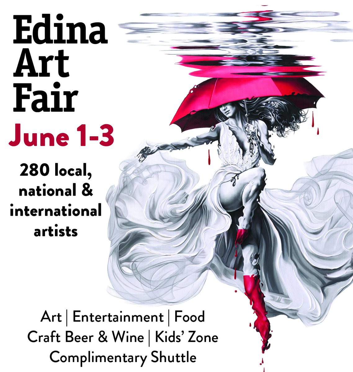 EdinaArtFair's tweet photo. The Edina Art Fair is just one month away! Join us June 1 - 3 in the @50thandFrance district for art, food and fun. #EdinaArtFair #EmpoweringArtisticFemales https://t.co/ye4Q03nAEn
