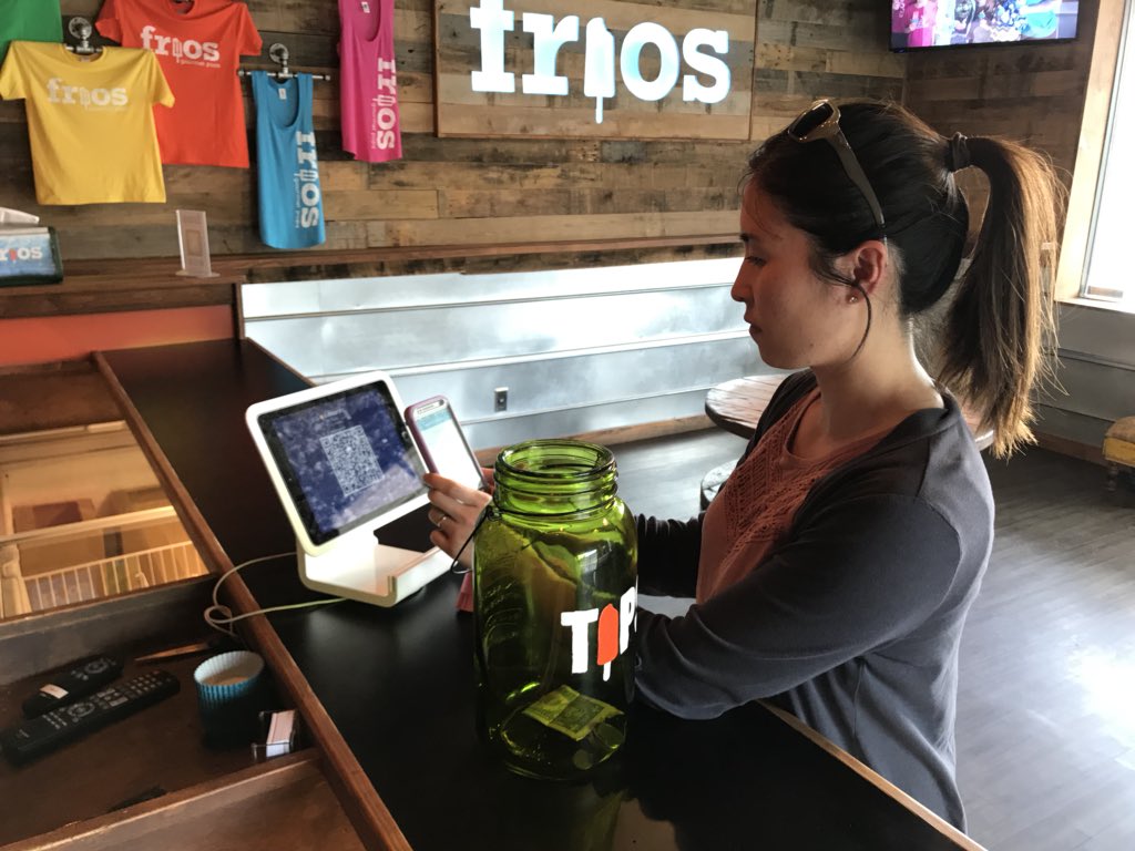 FriosBirmingham's tweet photo. We had our first #bitcoin customer today! Thanks, Dee, for leading the way! #cryptopops #avocadolime https://t.co/61o0F38woV
