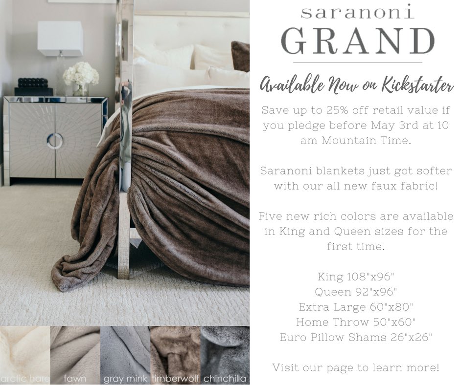 Saranoni bedding is finally here!! It is available now on Kickstarter! We would love to have you spread the word and share with friends! #saranoni #saranonigrand