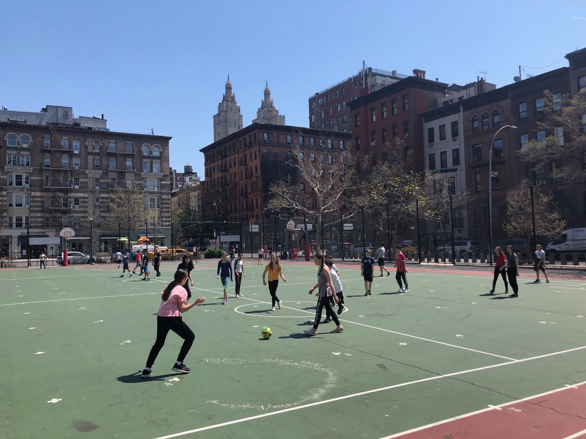 Anderson School seventh graders enjoying the spring sunshine after day one of state testing. #dragonslovemath #onemoreday