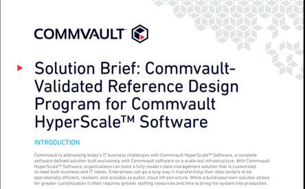 ChidderMelt's tweet photo. Tired of all the guesswork with assembling your own #dataprotection solution? @Commvault has developed a Validated Reference Design Program with leading technology partners to take the guesswork out of deployment, reduce complexity, and add customer value https://t.co/jrs63vS4g7