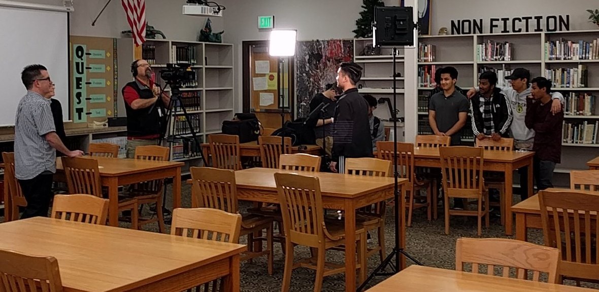 EHSLib's tweet photo. At least ten different languages/dialects representing our EHS community, recorded by EPS video services - "Hello.  I have a dream" https://t.co/AiZ5bF3wUP