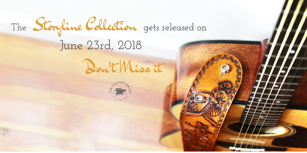 LeatherSmithy's tweet photo. The release date for the Storyline Collection is June 23rd, 2018! This collection will include new designs for guitar straps, bracelets, hat bands, key chains, and new items as well. Stay tuned, and mark the date! Shop: https://t.co/bMT5svpj3q #theleathersmithy #customguitarstrap https://t.co/3SAiuB30Rs