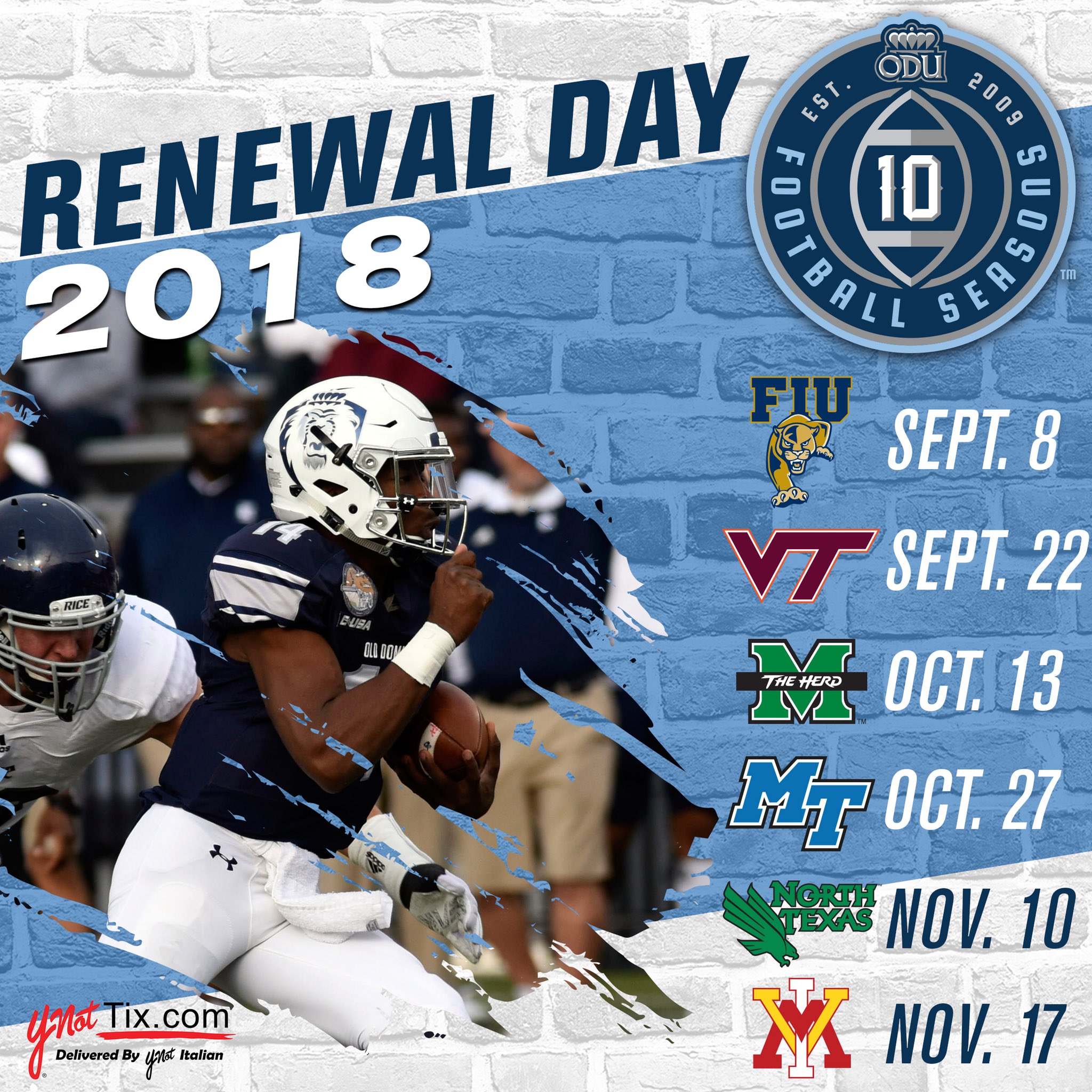 ODU Football on Twitter "It’s Renewal Day 2018! 📆 There’s still time 🕰 to renew your season
