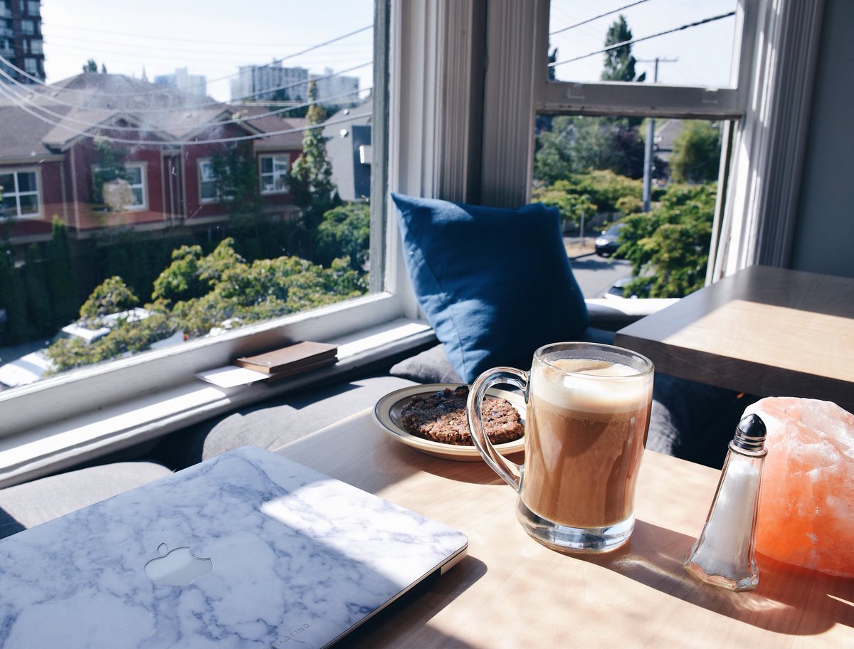 We love being able to work from anywhere! <a href="/nourishvictoria/">Nourish Kitchen&Cafe</a> in the sunshine is a favourite! #yyj #SocialMedia