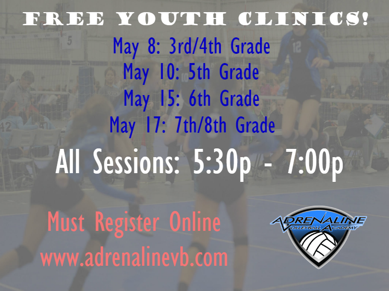 AdrenalineVB's tweet photo. Join our coaching staff for FREE Spring Youth Clinics beginning next week!  Must register prior to attending!  https://t.co/o34K7K73gH https://t.co/wiS1SrmLiY